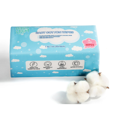 Chiffons 100% de nettoyage de visage de serviette de coton de serviette écologique jetable de tissu