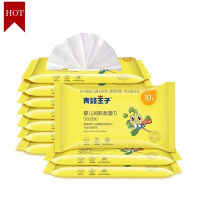 Le bébé organique de l'eau 10PCS pure essuie non le textile tissé biodégradable Unscented