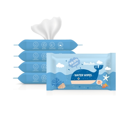 EDI Pure Water Baby Wipes 99 5 chiffons humides jetables purs d'OEM 60pulls de chiffons de l'eau