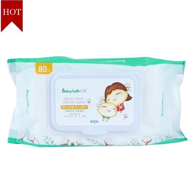Marque de distributeur faite sur commande de bébé de soin de chiffons humides quotidiens sensibles organiques de l'eau