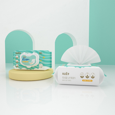 80 chiffons humides de nettoyage jetables organiques de tissu de bébé de l'eau pure de bébé de PCS