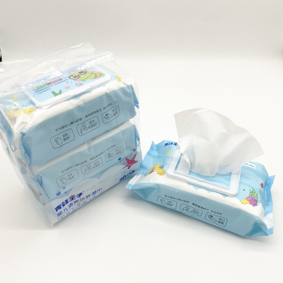 Chiffons humides jetables propres de paquet d'OEM de marque de distributeur de main simple individuelle de visage