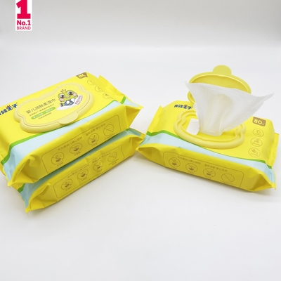 L'eau nouveau-née sensible de coton de bébé essuie Unscented biodégradable