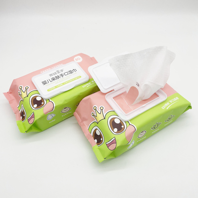 Nettoyage doux biodégradable de chiffons humides jetables non-tissés de Spunlace organique