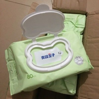 La coutume humide de chiffons de bébé organique de peau sensible de style de bande dessinée a emballé 1 à 100pc