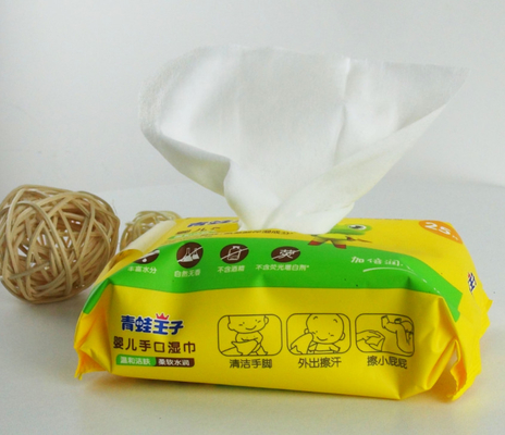 Chiffons non tissés mous de bébé de compte humide du tissu 80 avec le couvercle pour les chiffons humides jetables