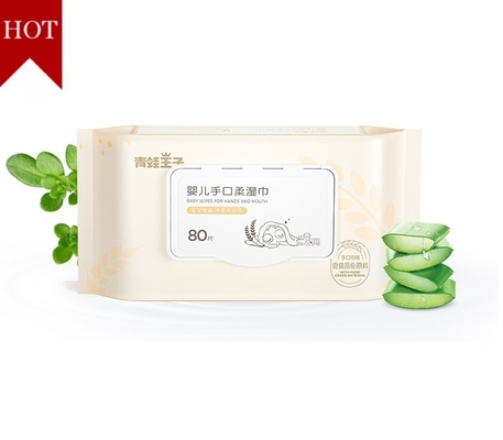 Chiffons humides de bébé biodégradable d'OEM 99,5 chiffons à base d'eau purs