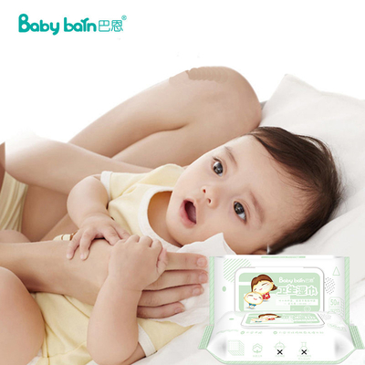 Tissu humide jetable écologique de chiffons pour la peau infantile de nettoyage de bébé