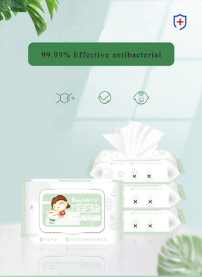 Tissu humide jetable écologique de chiffons pour la peau infantile de nettoyage de bébé