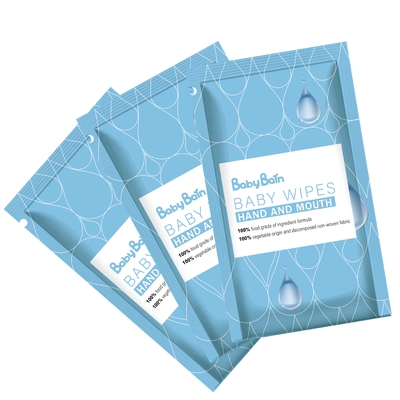 Chiffons humides de 99% de l'eau de bébé en bambou biodégradable organique de fibre pour la peau sensible