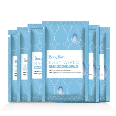 Chiffons humides de 99% de l'eau de bébé en bambou biodégradable organique de fibre pour la peau sensible