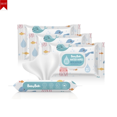 Lingettes humides pour bébé OEM jetables pour bébé à peau sensible