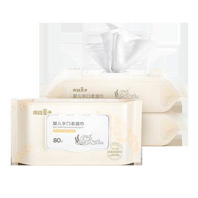 Les bébés non tissés d'OEM soignent les lingettes humides 80pcs biodégradables jetables de coton