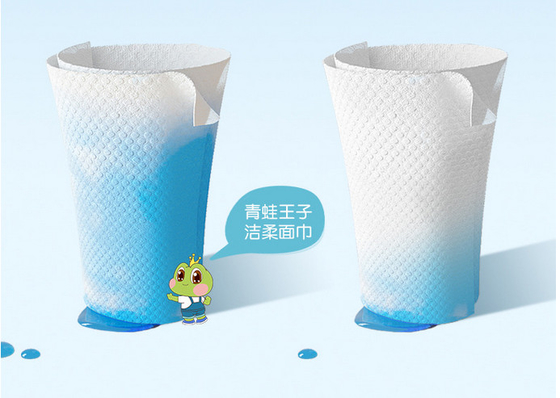 Tissu sec-et-humide de coton de chiffon sec facial propre jetable biodégradable de bébé pour le nettoyage
