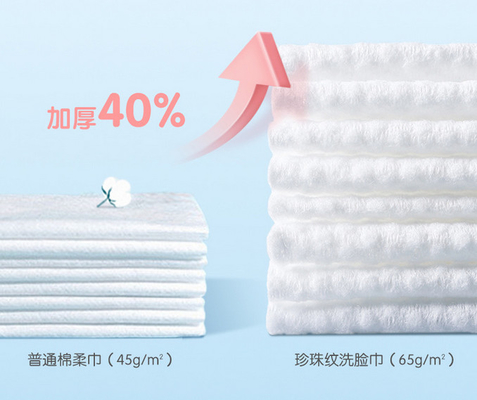 100 PCS ont adapté le chiffon aux besoins du client humide sec de coton de coton mou jetable organique de passage à sec d'un chiffon