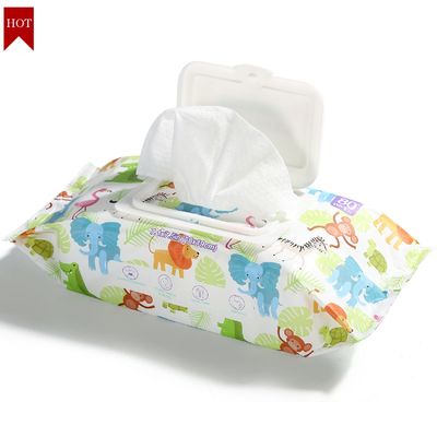 Tissu humide 80 lingettes non tissées douces pour bébé avec couvercle pour bébés