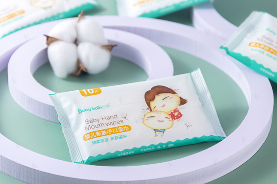 Voyage jetable organique naturel nettoyant les lingettes humides de bébé biodégradables
