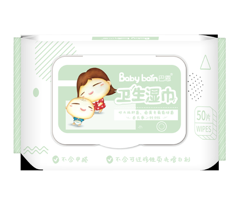 Lingettes humides biodégradables pour bébé pour les mains et le visage