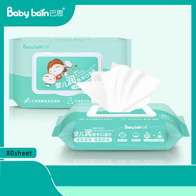 Lingettes humides naturelles de bébé de fibre de bambou de l'eau de 99% organiques pour la peau sensible