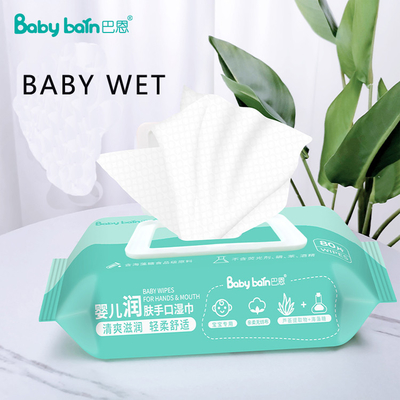Lingettes humides naturelles de bébé de fibre de bambou de l'eau de 99% organiques pour la peau sensible