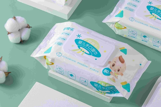 Biodégradable 99,9 essuie-mains organiques purs nettoyant les lingettes humides jetables pour bébé