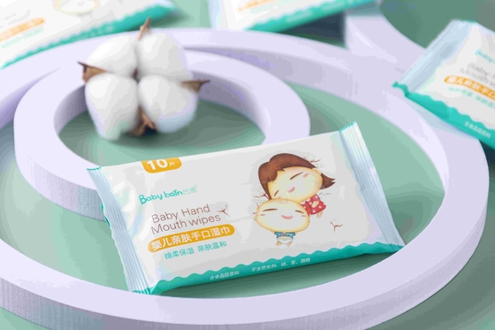 Biodégradable 99,9 essuie-mains organiques purs nettoyant les lingettes humides jetables pour bébé