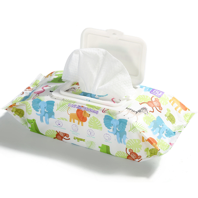 Chiffons humides de chiffons de bébé humide jetable sans alcool de soins de la peau