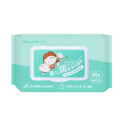 Bébé de nettoyage de corps de ventes directes d'usine de main faite sur commande organique jetable de logo nettoyant le chiffon humide avec des aperçus gratuits