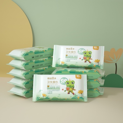 Bébé de nettoyage de corps de ventes directes d'usine de main faite sur commande organique jetable de logo nettoyant le chiffon humide avec des aperçus gratuits