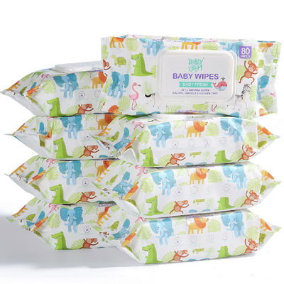 OEM adapté aux besoins du client sans alcool ultra doucement de chiffons humides jetables organiques de bébé