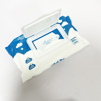 Chiffons humides écologiques d'Unscented nettoyant le tissu humide 80CT Flip Lid For Babies