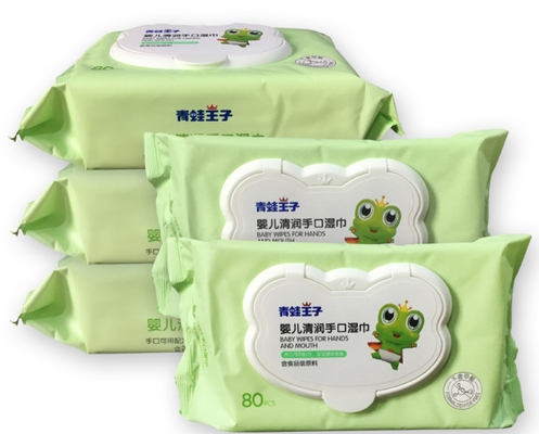 Corps hypoallergénique personnalisable de bébé d'Unscented Flushable nettoyant les chiffons humides de tissu humide