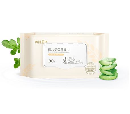 Naturel organique de Spunlace de soin de bébé de bouche de chiffon humide nouveau-né inodore mou de nez