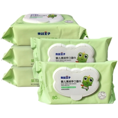 Nettoyage de bouche à base d'eau pur jetable de main de bébé de soin de peau sensible de chiffons