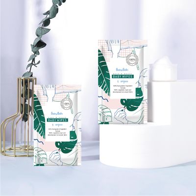 Chiffons humides épais non tissés jetables faits sur commande de soie de Spunlace de bébé humide de papier de soie