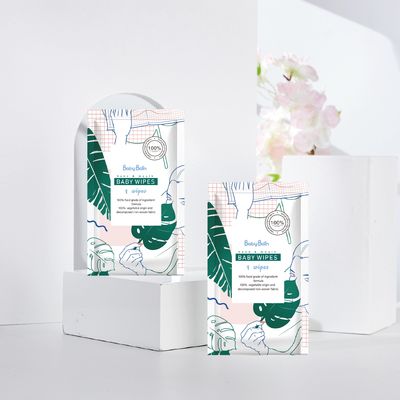 Chiffons humides épais non tissés jetables faits sur commande de soie de Spunlace de bébé humide de papier de soie