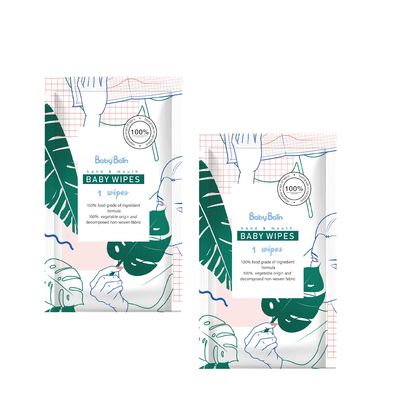 Chiffons humides épais non tissés jetables faits sur commande de soie de Spunlace de bébé humide de papier de soie