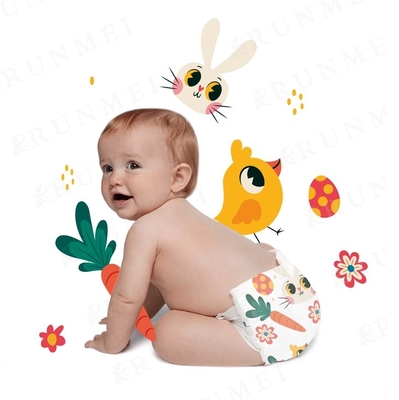 Couche-culotte jetable de bébé de brave homme superbe avec l'indicateur d'humidité de colle
