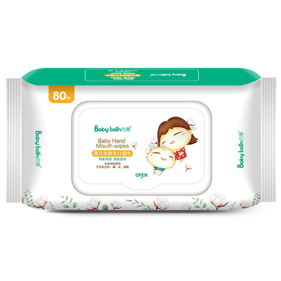 Nettoyage de bouche humide de main de bébé de chiffons de marque de distributeur de l'eau sensible jetable d'OEM