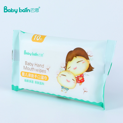 Nettoyage de bouche humide de main de bébé de chiffons de marque de distributeur de l'eau sensible jetable d'OEM