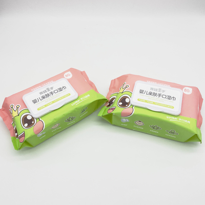 Le bébé non-tissé de Spunlaced essuie 80 chiffons organiques de nettoyage biodégradables de l'eau de PCs