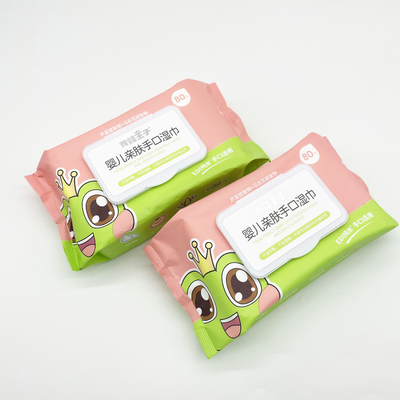 organin humide de chiffons de bébé biodégradable du tissu 100ct naturel freshable