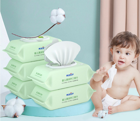Chiffons humides de peau sensible de chiffon de bébé nouveau-né inodore mou en gros pour le nettoyage