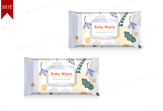 Chiffons humides de bébé propre organique biodégradable fait sur commande en gros pour la main et le visage