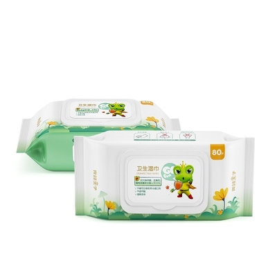 Les bébés non tissés d'OEM 72pcs s'inquiètent les chiffons humides jetables biodégradables de coton sans alcool