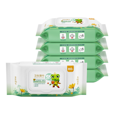 Les bébés non tissés d'OEM 72pcs s'inquiètent les chiffons humides jetables biodégradables de coton sans alcool