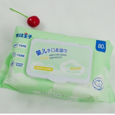 Chiffons jetables biodégradables organiques 80PCS de l'eau pure d'OEM pour des soins de la peau de bébé