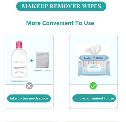 Le solvant humide de maquillage de massage facial individuel de paquet essuie l'OEM de marque de distributeur