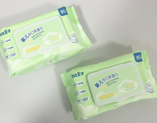 Chiffons humides de 99% de l'eau de bébé de chiffons de marque de distributeur non de bébé organique de textile tissé