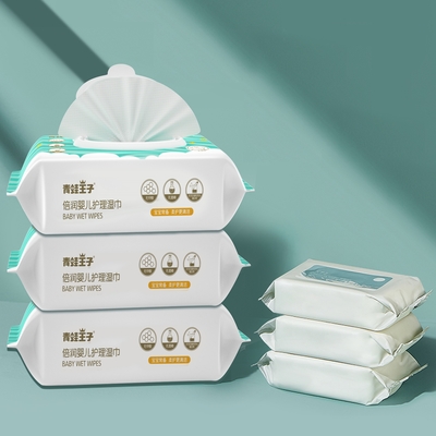 Chiffons compostables organiques de massage facial humide de l'eau de bébé d'ODM d'OEM pour les surfaces de nettoyage